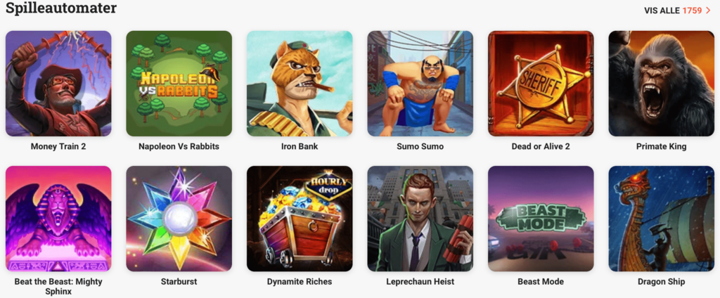 Etiketten for Rolling Slots DK