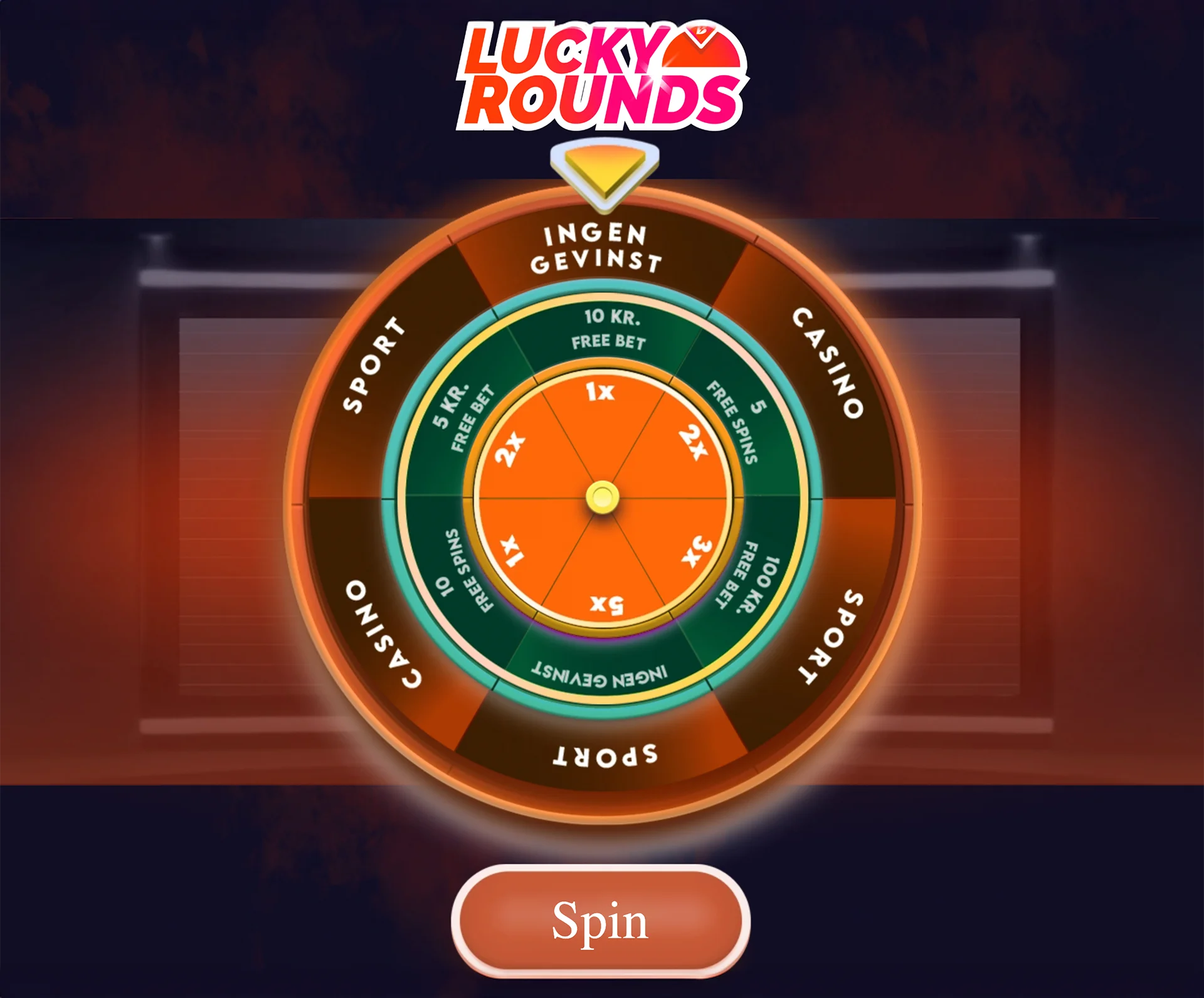 Skærmbillede af Betano Lykkehjul