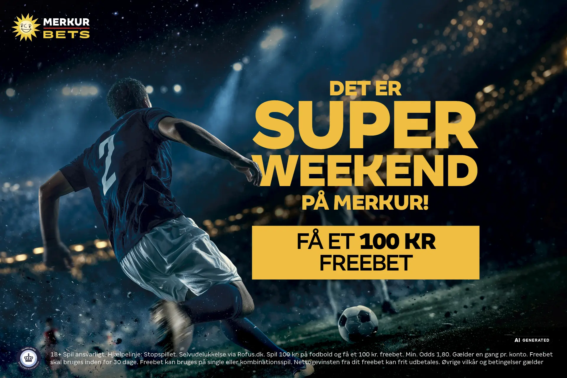 Merkur Bets: Spil på fodbold og få 100 kr. freebet